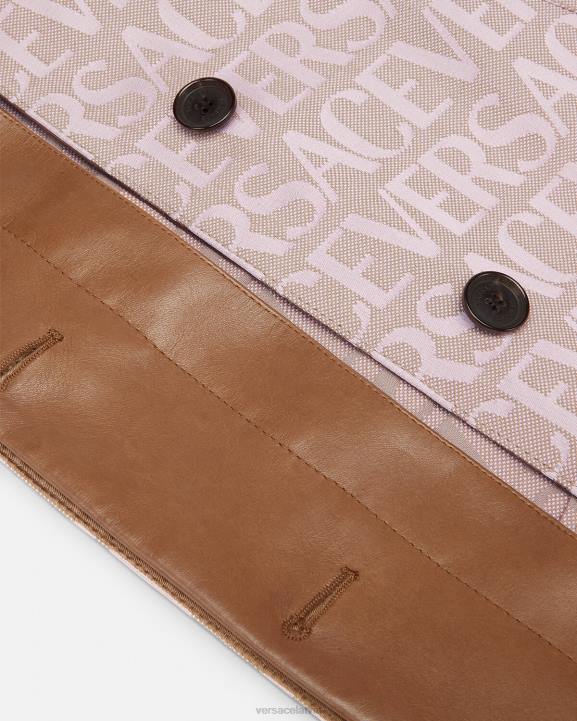 rozā un apdruka apģērbs Versace 806B83 sievietes viscaur īss trencis