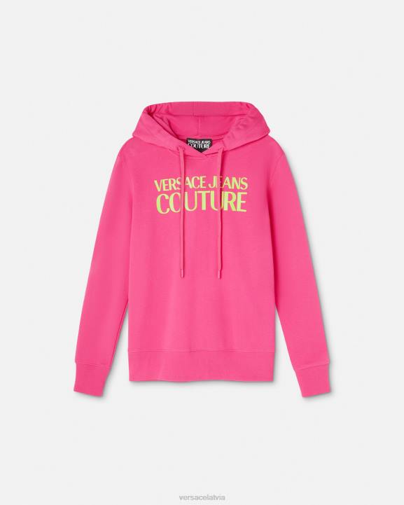fuksija apģērbs Versace 806B2173 sievietes logotipa kapuci