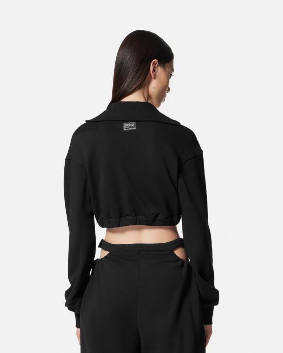 melns apģērbs Versace 806B2229 sievietes baroka stila kapuci ar sprādzi