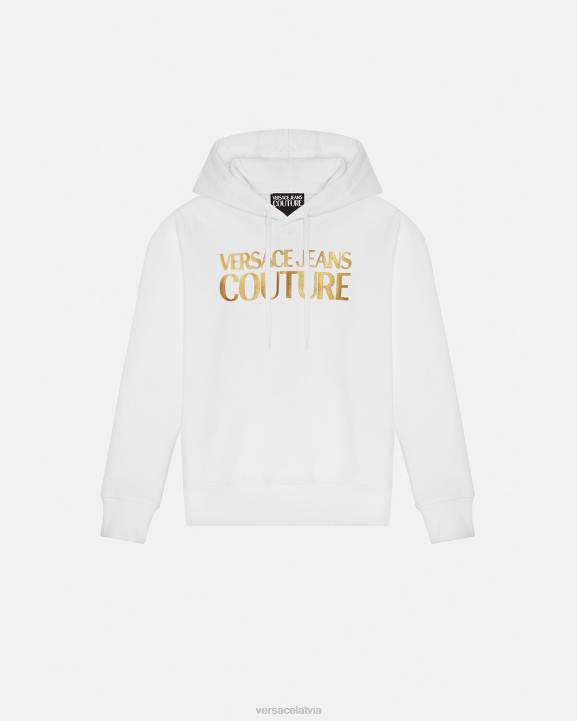 zelts un balts apģērbs Versace 806B2235 sievietes logotipa kapuci