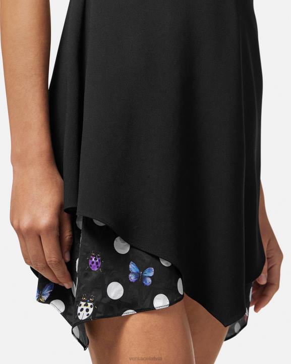 drukāt apģērbs Versace 806B2 sievietes tauriņu mini kleita