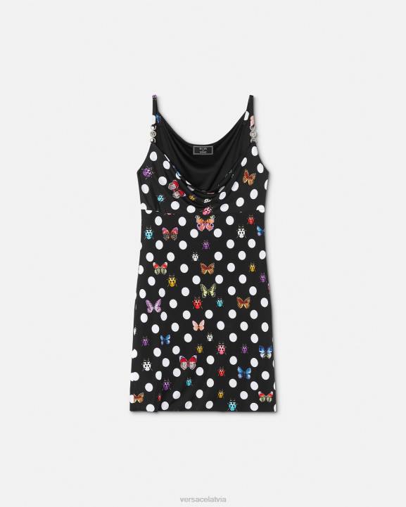 drukāt apģērbs Versace 806B5 sievietes butterflies medusa '95 mini kleita