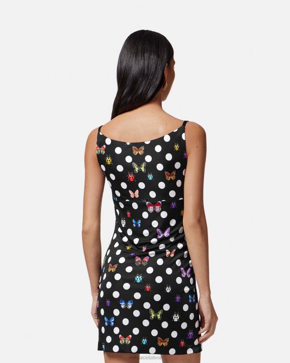 drukāt apģērbs Versace 806B5 sievietes butterflies medusa \'95 mini kleita