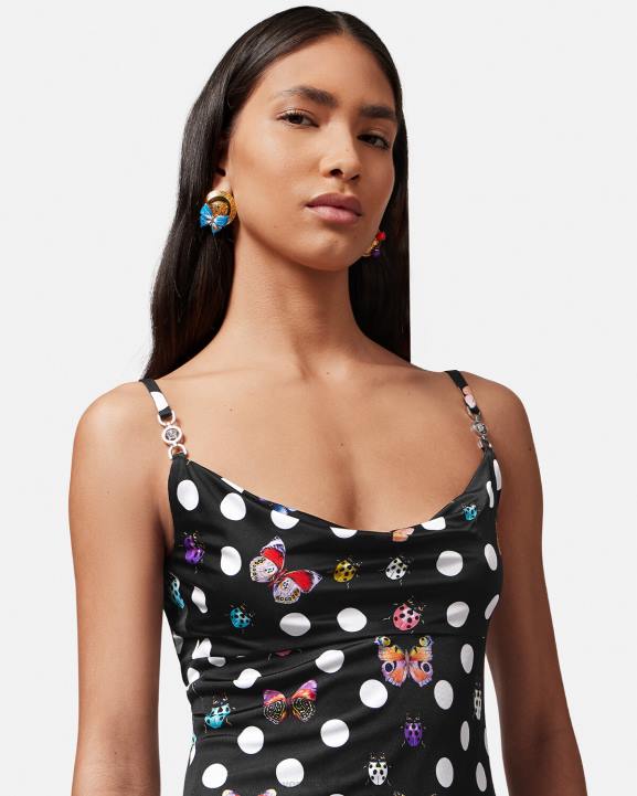 drukāt apģērbs Versace 806B5 sievietes butterflies medusa \'95 mini kleita