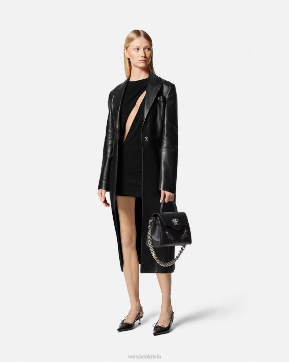 melns apģērbs Versace 806B45 sievietes slīpēta mini kleita