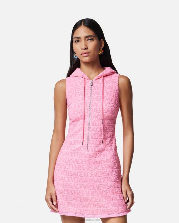 rozā apģērbs Versace 806B9 sievietes Visa dvieļu mini kleita