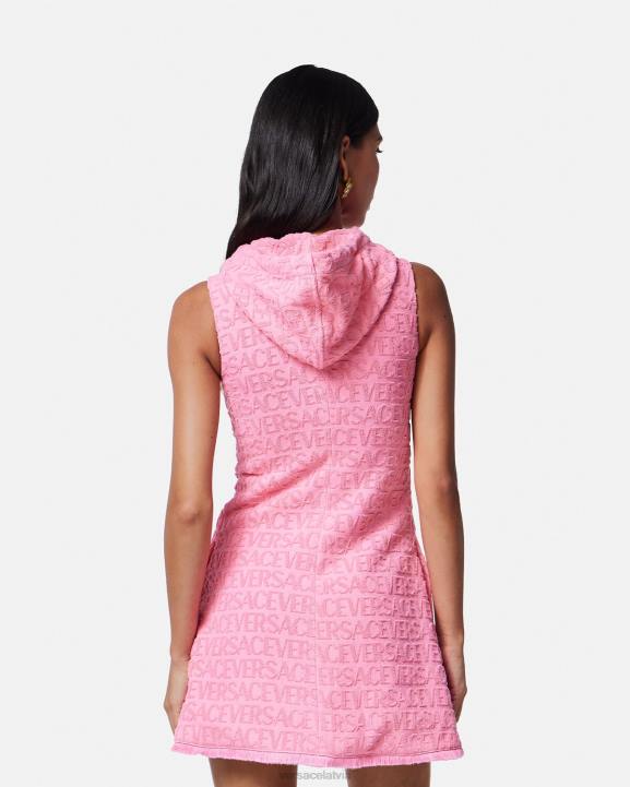 rozā apģērbs Versace 806B9 sievietes Visa dvieļu mini kleita
