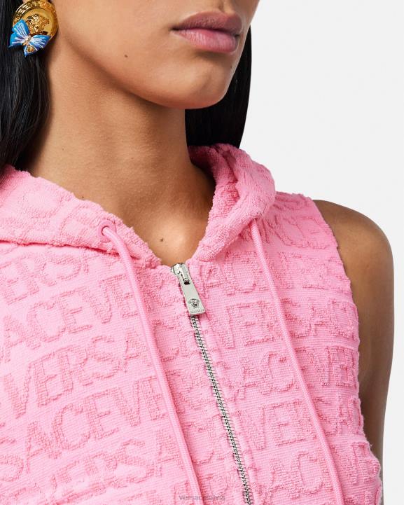 rozā apģērbs Versace 806B9 sievietes Visa dvieļu mini kleita
