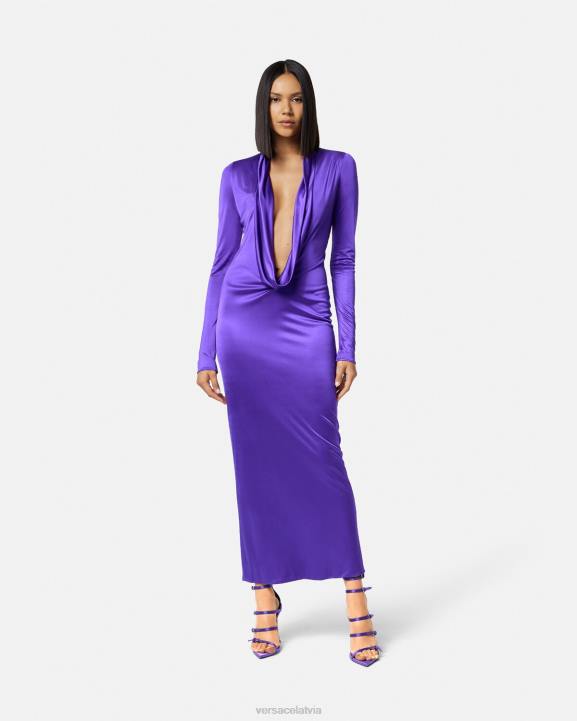 violets apģērbs Versace 806B60 sievietes kleita ar pārsegu