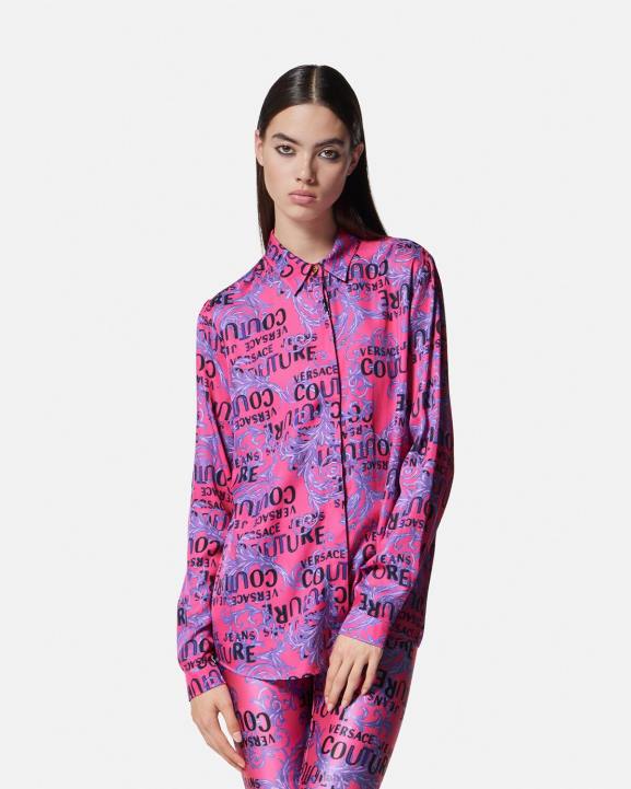 fuksija apģērbs Versace 806B2203 sievietes modes krekls ar logotipu