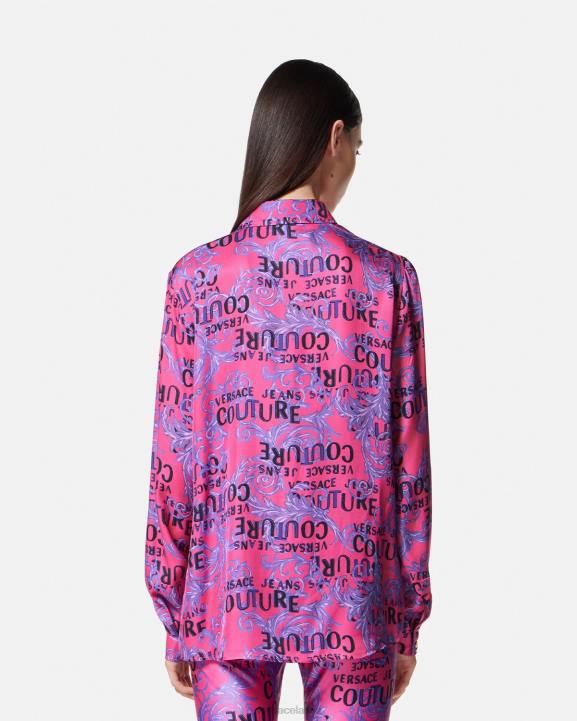 fuksija apģērbs Versace 806B2203 sievietes modes krekls ar logotipu