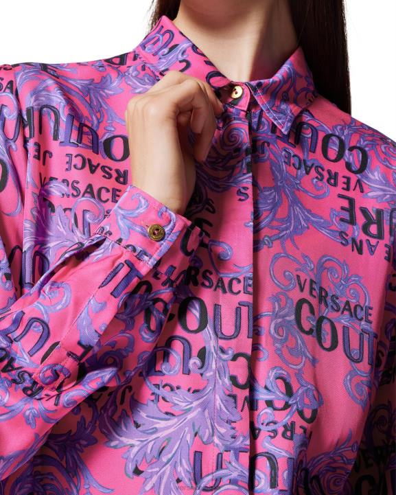 fuksija apģērbs Versace 806B2203 sievietes modes krekls ar logotipu