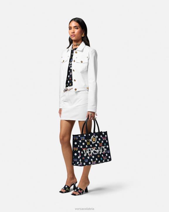 balts apģērbs Versace 806B161 sievietes medusa \'95 džinsu mini svārki