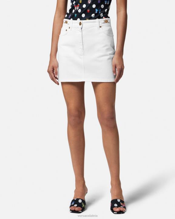 balts apģērbs Versace 806B161 sievietes medusa \'95 džinsu mini svārki