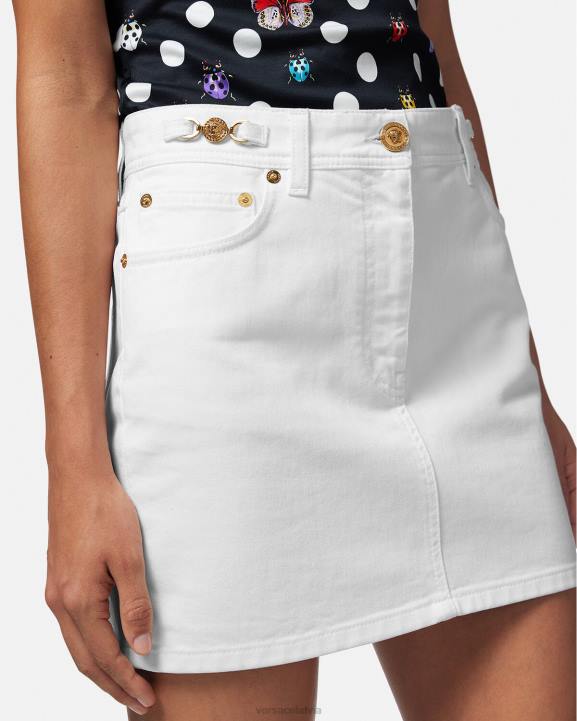 balts apģērbs Versace 806B161 sievietes medusa \'95 džinsu mini svārki