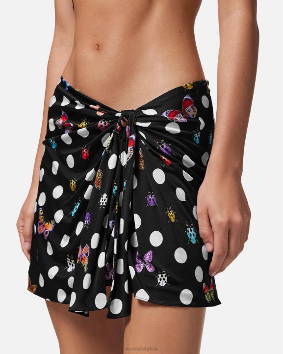 drukāt apģērbs Versace 806B157 sievietes tauriņiem mezgloti mini svārki