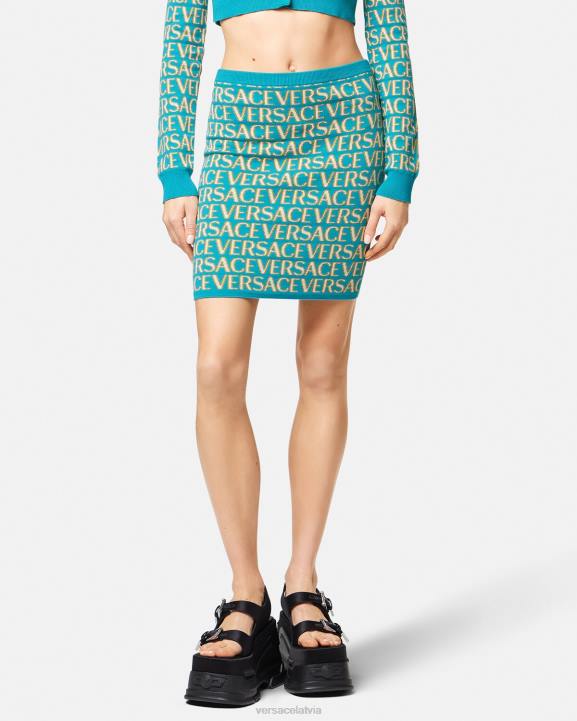 drukāt apģērbs Versace 806B163 sievietes viscaur adīti svārki