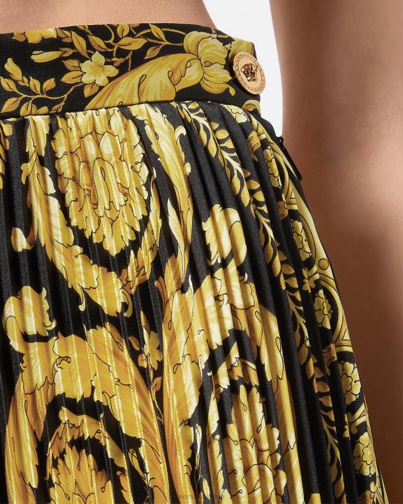 drukāt apģērbs Versace 806B171 sievietes baroko kroku midi svārki