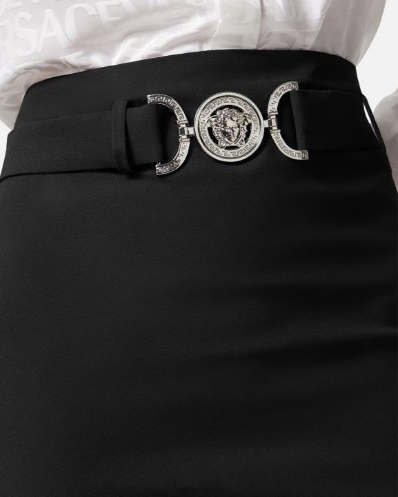 melns apģērbs Versace 806B174 sievietes medusa \'95 midi svārki