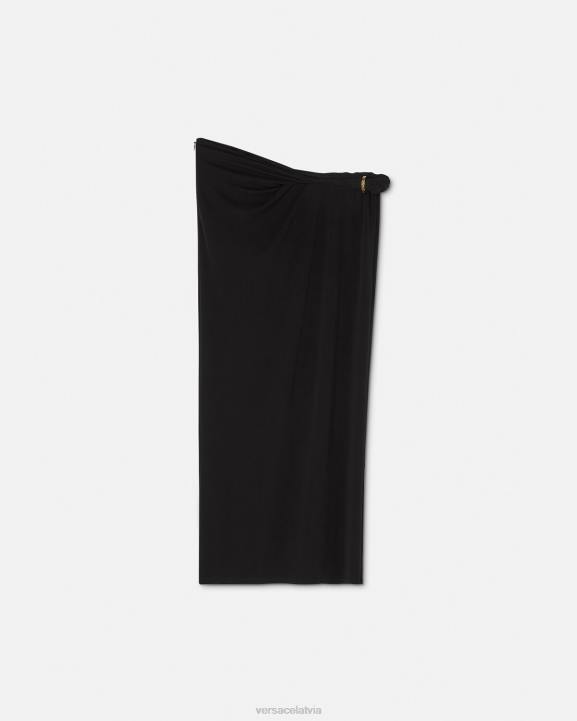 melns apģērbs Versace 806B185 sievietes velmēti zīmuļu svārki