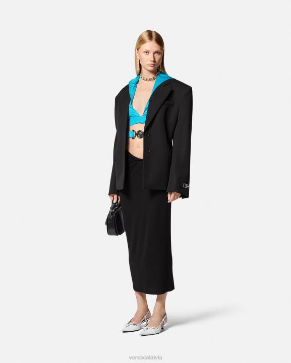 melns apģērbs Versace 806B185 sievietes velmēti zīmuļu svārki