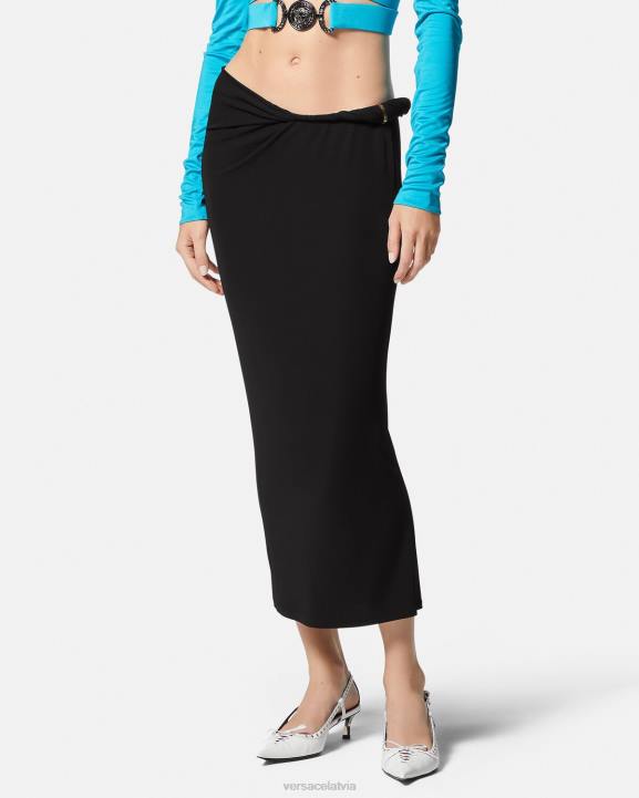 melns apģērbs Versace 806B185 sievietes velmēti zīmuļu svārki