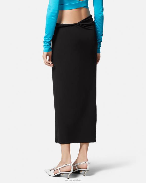 melns apģērbs Versace 806B185 sievietes velmēti zīmuļu svārki
