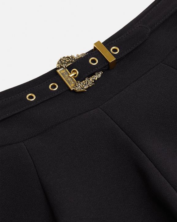 melns apģērbs Versace 806B2252 sievietes baroka modes svārki ar sprādzēm