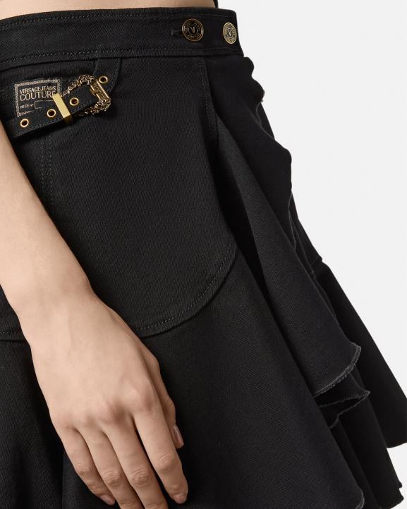 melns apģērbs Versace 806B2253 sievietes baroka couture1 džinsa svārki