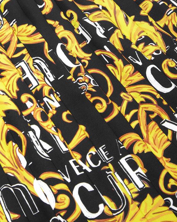 melns & zelts apģērbs Versace 806B2250 sievietes svārki ar logotipu