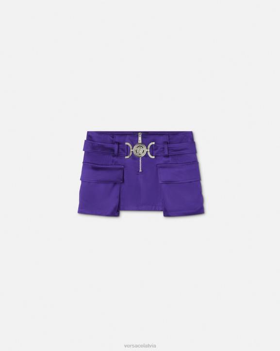 violets apģērbs Versace 806B187 sievietes medusa '95 cargo mini svārki