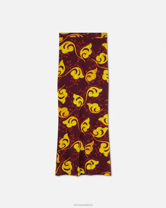 violets apģērbs Versace 806B2181 sievietes zari midi svārki