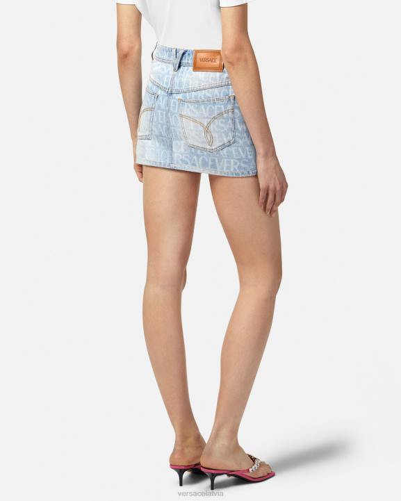 zils apģērbs Versace 806B166 sievietes visa veida džinsa mini svārki