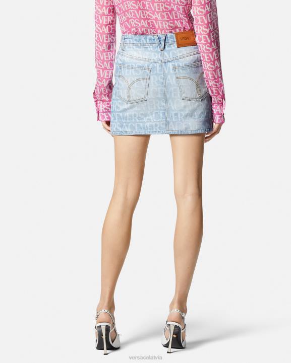 zils apģērbs Versace 806B168 sievietes visa veida džinsa mini svārki