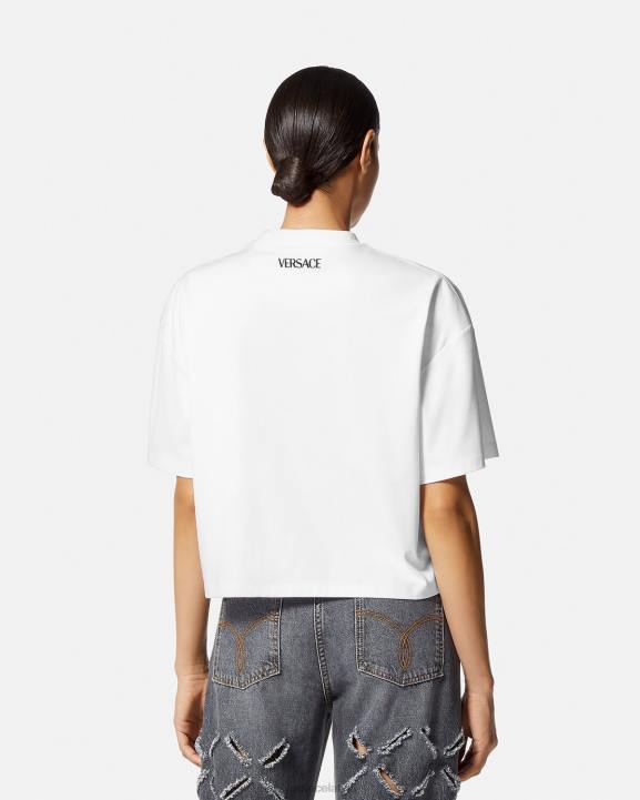 balts apģērbs Versace 806B154 sievietes radžota medusa crop top