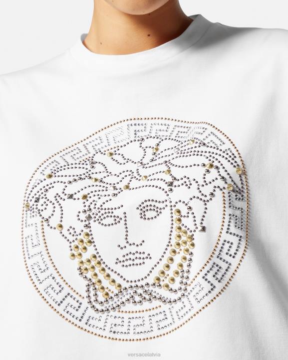 balts apģērbs Versace 806B154 sievietes radžota medusa crop top