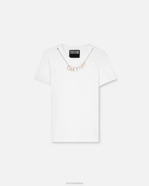 balts apģērbs Versace 806B2220 sievietes burvīgs t-krekls