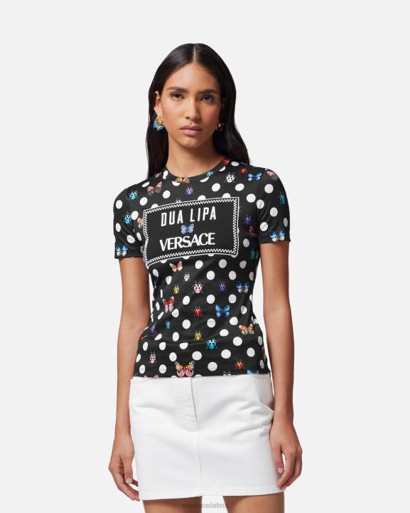 drukāt apģērbs Versace 806B130 sievietes izšūts tauriņu t-krekls