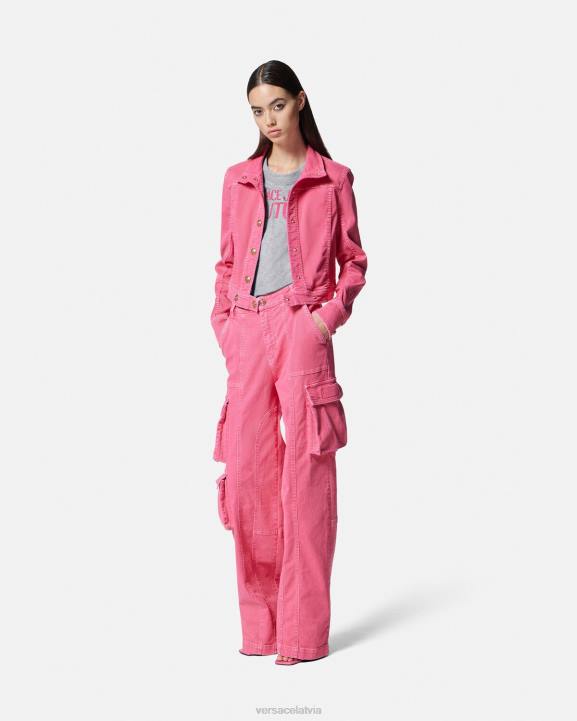 pelēks apģērbs Versace 806B2171 sievietes T-krekls ar logotipu