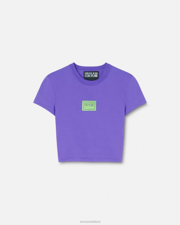violets apģērbs Versace 806B2227 sievietes gabala numurs crop t-krekls