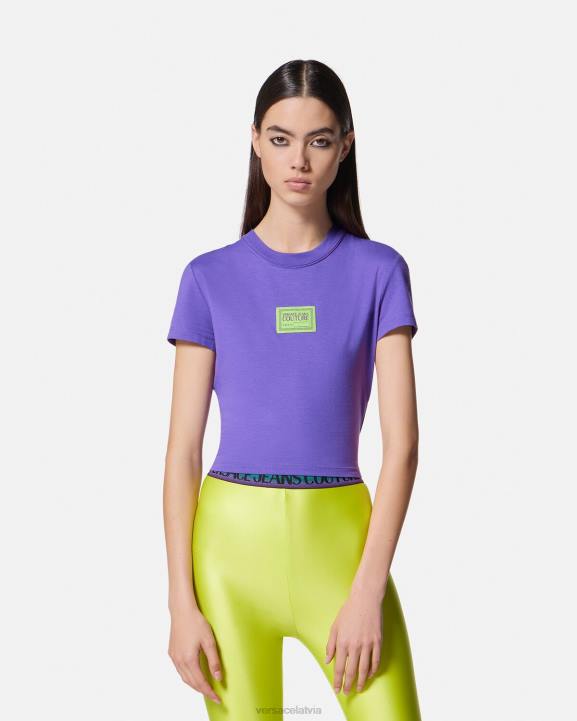 violets apģērbs Versace 806B2227 sievietes gabala numurs crop t-krekls