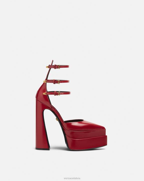 bordo kurpes Versace 806B408 sievietes aevitas pointy platformas sūkņi
