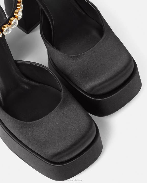 melns kurpes Versace 806B415 sievietes medusa aevitas vienas platformas sūkņi