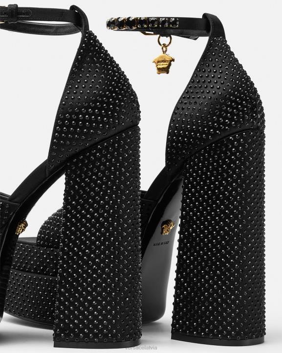 melns kurpes Versace 806B425 sievietes medusa aevitas platformas sandales