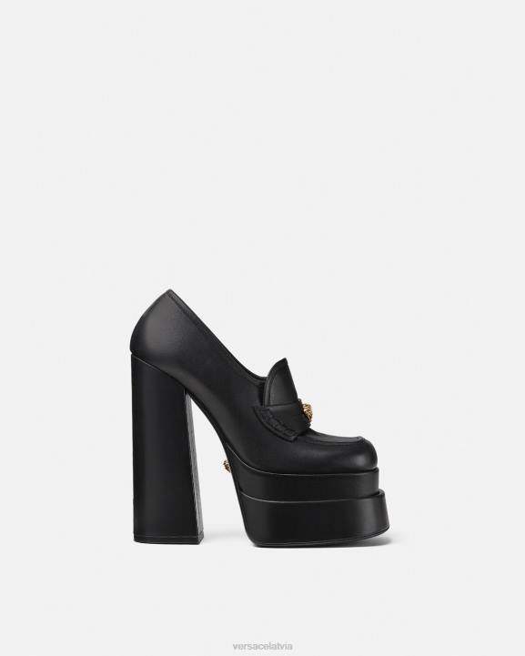 melns kurpes Versace 806B430 sievietes aevitas platformas loafers