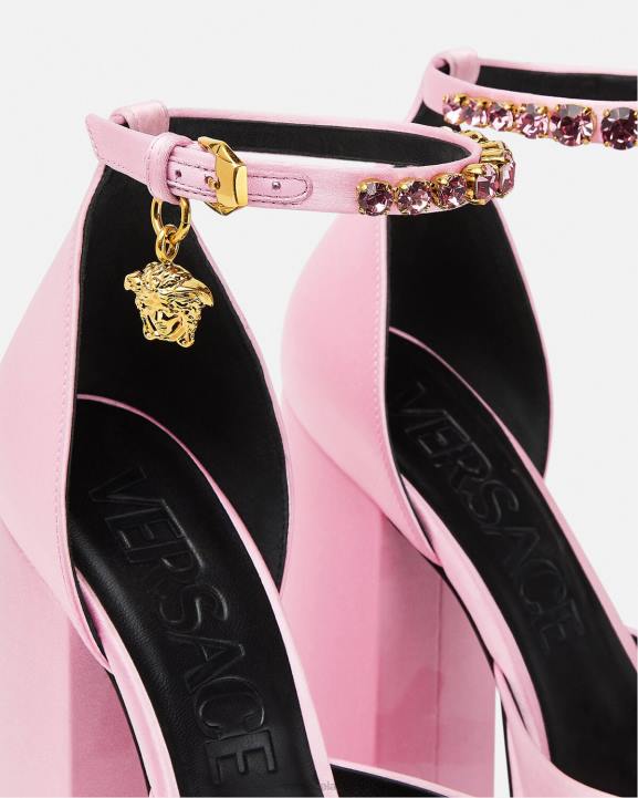 rozā kurpes Versace 806B423 sievietes medusa aevitas platformas sūkņi