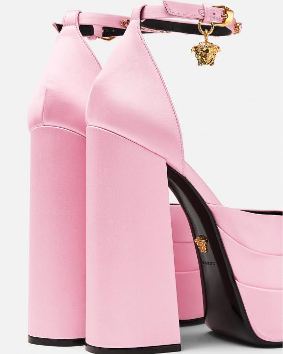 rozā kurpes Versace 806B423 sievietes medusa aevitas platformas sūkņi