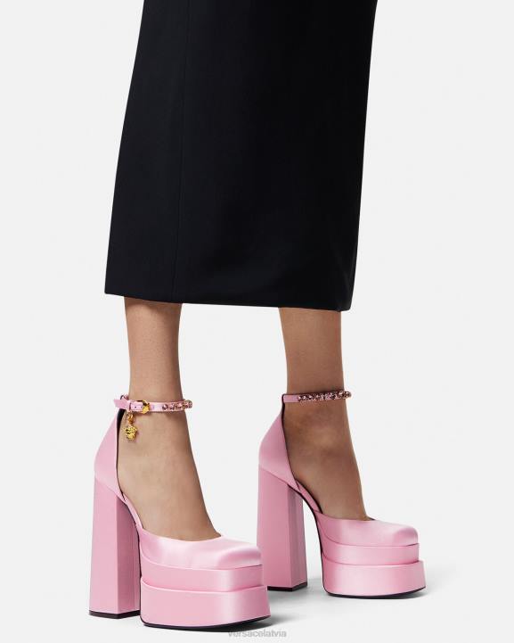 rozā kurpes Versace 806B423 sievietes medusa aevitas platformas sūkņi
