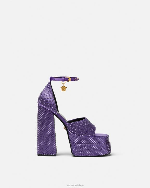 violets kurpes Versace 806B426 sievietes medusa aevitas platformas sandales