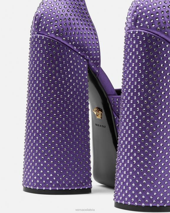 violets kurpes Versace 806B426 sievietes medusa aevitas platformas sandales